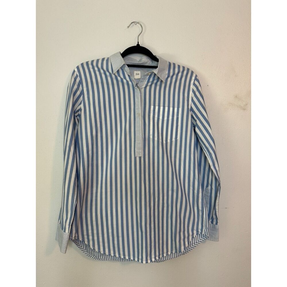 Gap Striped Quarter-Zip Polo